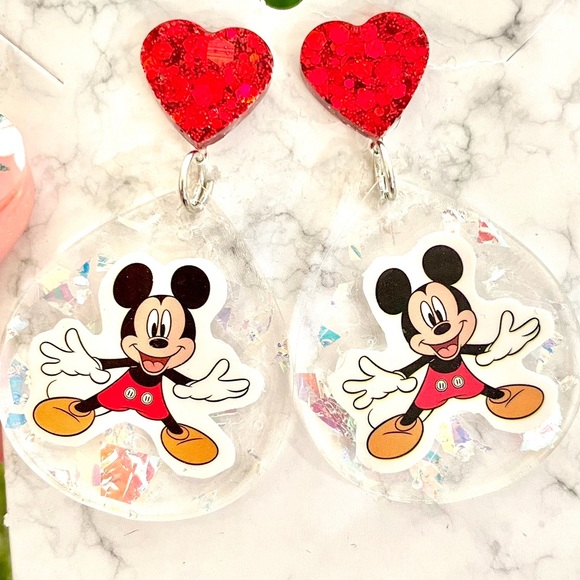 Mickey Mouse Acrylic Earrings - Picture 1 of 4